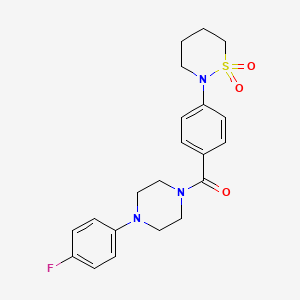 [4-(1,1-Dioxothiazinan-2-yl)phenyl]-[4-(4-fluorophenyl)piperazin-1-yl]methanone