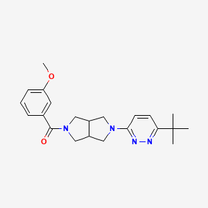 molecular formula C22H28N4O2 B2987080 3-Tert-butyl-6-[5-(3-methoxybenzoyl)-octahydropyrrolo[3,4-c]pyrrol-2-yl]pyridazine CAS No. 2415622-82-9