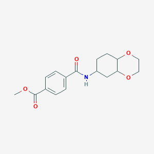 molecular formula C17H21NO5 B2987223 Methyl 4-((octahydrobenzo[b][1,4]dioxin-6-yl)carbamoyl)benzoate CAS No. 1902900-74-6