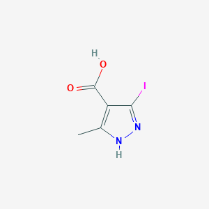 molecular formula C5H5IN2O2 B2987259 5-Iodo-3-methyl-1H-pyrazole-4-carboxylic acid CAS No. 2363070-91-9