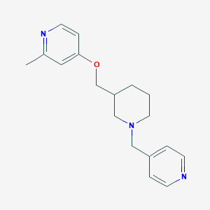 molecular formula C18H23N3O B2987276 2-methyl-4-({1-[(pyridin-4-yl)methyl]piperidin-3-yl}methoxy)pyridine CAS No. 2380040-25-3