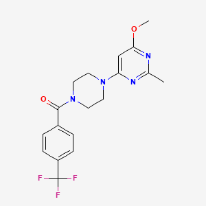 (4-(6-Methoxy-2-methylpyrimidin-4-yl)piperazin-1-yl)(4-(trifluoromethyl)phenyl)methanone