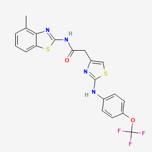 N-(4-methylbenzo[d]thiazol-2-yl)-2-(2-((4-(trifluoromethoxy)phenyl)amino)thiazol-4-yl)acetamide