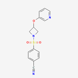 4-((3-(Pyridin-3-yloxy)azetidin-1-yl)sulfonyl)benzonitrile