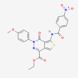 Ethyl 3-(4-methoxyphenyl)-5-[(4-nitrobenzoyl)amino]-4-oxothieno[3,4-d]pyridazine-1-carboxylate