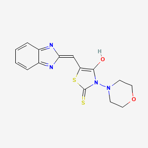 (Z)-5-((1H-benzo[d]imidazol-2-yl)methylene)-3-morpholino-2-thioxothiazolidin-4-one