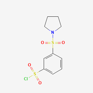 3-(Pyrrolidine-1-sulfonyl)benzene-1-sulfonyl chloride