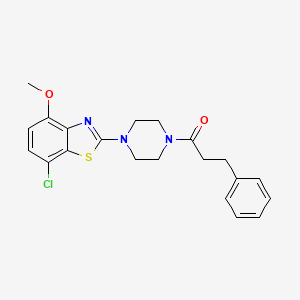 1-(4-(7-Chloro-4-methoxybenzo[d]thiazol-2-yl)piperazin-1-yl)-3-phenylpropan-1-one