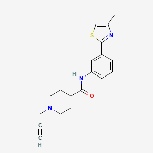 N-[3-(4-methyl-1,3-thiazol-2-yl)phenyl]-1-(prop-2-yn-1-yl)piperidine-4-carboxamide