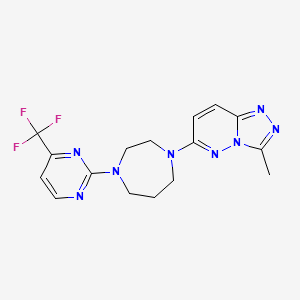 3-Methyl-6-[4-[4-(trifluoromethyl)pyrimidin-2-yl]-1,4-diazepan-1-yl]-[1,2,4]triazolo[4,3-b]pyridazine
