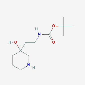 molecular formula C12H24N2O3 B2987356 tert-Butyl N-[2-(3-hydroxypiperidin-3-yl)ethyl]carbamate CAS No. 1784107-28-3