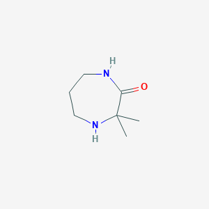 molecular formula C7H14N2O B2987358 3,3-Dimethyl-1,4-diazepan-2-one CAS No. 933689-98-6