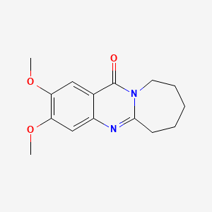 molecular formula C15H18N2O3 B2987360 2,3-dimethoxy-7,8,9,10-tetrahydroazepino[2,1-b]quinazolin-12(6H)-one CAS No. 475638-35-8