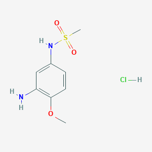 molecular formula C8H13ClN2O3S B2987369 N-(3-amino-4-methoxyphenyl)methanesulfonamide hydrochloride CAS No. 188630-76-4