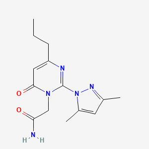 2-(2-(3,5-dimethyl-1H-pyrazol-1-yl)-6-oxo-4-propylpyrimidin-1(6H)-yl)acetamide