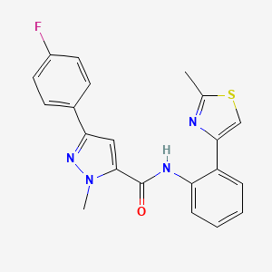 3-(4-fluorophenyl)-1-methyl-N-(2-(2-methylthiazol-4-yl)phenyl)-1H-pyrazole-5-carboxamide