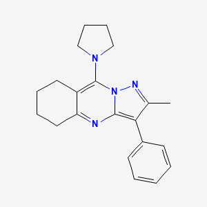 2-Methyl-3-phenyl-9-(pyrrolidin-1-yl)-5,6,7,8-tetrahydropyrazolo[5,1-b]quinazoline