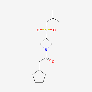 2-Cyclopentyl-1-(3-(isobutylsulfonyl)azetidin-1-yl)ethanone