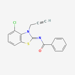 molecular formula C17H11ClN2OS B2987390 N-(4-chloro-3-prop-2-ynyl-1,3-benzothiazol-2-ylidene)benzamide CAS No. 868376-80-1