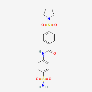 4-(pyrrolidin-1-ylsulfonyl)-N-(4-sulfamoylphenyl)benzamide