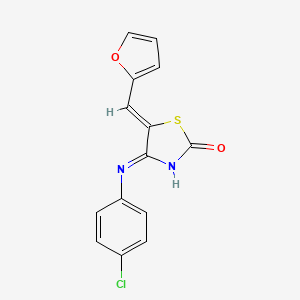 (5Z)-4-(4-chloroanilino)-5-(furan-2-ylmethylidene)-1,3-thiazol-2-one