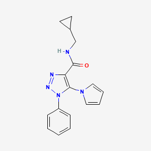 N-(cyclopropylmethyl)-1-phenyl-5-(1H-pyrrol-1-yl)-1H-1,2,3-triazole-4-carboxamide