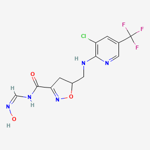5-({[3-chloro-5-(trifluoromethyl)pyridin-2-yl]amino}methyl)-N-[(1E)-(hydroxyamino)methylidene]-4,5-dihydro-1,2-oxazole-3-carboxamide