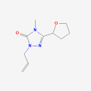 molecular formula C10H15N3O2 B2987412 4-methyl-3-(oxolan-2-yl)-1-(prop-2-en-1-yl)-4,5-dihydro-1H-1,2,4-triazol-5-one CAS No. 2202461-68-3