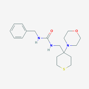 1-Benzyl-3-[(4-morpholin-4-ylthian-4-yl)methyl]urea
