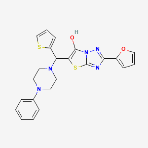 2-(Furan-2-yl)-5-((4-phenylpiperazin-1-yl)(thiophen-2-yl)methyl)thiazolo[3,2-b][1,2,4]triazol-6-ol