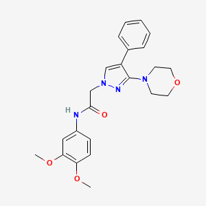 N-(3,4-dimethoxyphenyl)-2-(3-morpholino-4-phenyl-1H-pyrazol-1-yl)acetamide