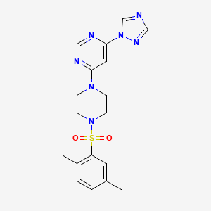 4-(4-((2,5-dimethylphenyl)sulfonyl)piperazin-1-yl)-6-(1H-1,2,4-triazol-1-yl)pyrimidine