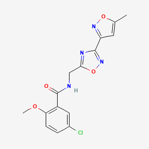 5-chloro-2-methoxy-N-((3-(5-methylisoxazol-3-yl)-1,2,4-oxadiazol-5-yl)methyl)benzamide
