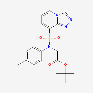 molecular formula C19H22N4O4S B2987457 tert-butyl 2-[N-(4-methylphenyl)[1,2,4]triazolo[4,3-a]pyridine-8-sulfonamido]acetate CAS No. 1251570-82-7