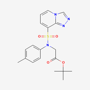 tert-butyl 2-(N-(p-tolyl)-[1,2,4]triazolo[4,3-a]pyridine-8-sulfonamido)acetate