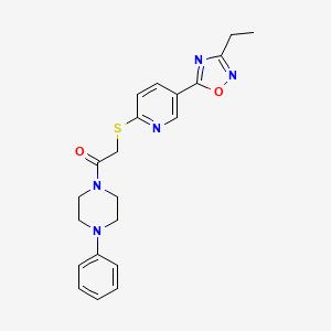 1-({[5-(3-Ethyl-1,2,4-oxadiazol-5-yl)pyridin-2-yl]thio}acetyl)-4-phenylpiperazine
