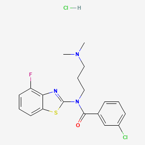 3-chloro-N-(3-(dimethylamino)propyl)-N-(4-fluorobenzo[d]thiazol-2-yl)benzamide hydrochloride