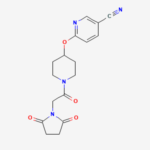 6-((1-(2-(2,5-Dioxopyrrolidin-1-yl)acetyl)piperidin-4-yl)oxy)nicotinonitrile