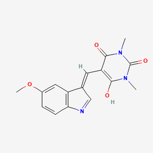 5-[(5-methoxy-1H-indol-3-yl)methylidene]-1,3-dimethyl-1,3-diazinane-2,4,6-trione