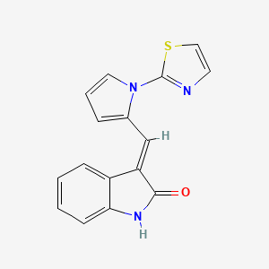 3-{(E)-[1-(1,3-thiazol-2-yl)-1H-pyrrol-2-yl]methylidene}-1,3-dihydro-2H-indol-2-one