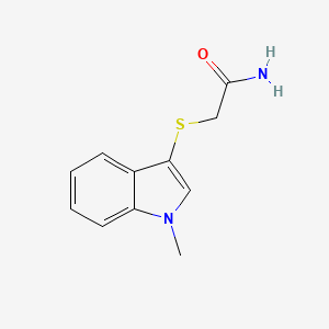 molecular formula C11H12N2OS B2987494 2-(1-Methylindol-3-yl)sulfanylacetamide CAS No. 851411-93-3