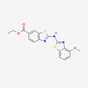Ethyl 2-[(4-methoxy-1,3-benzothiazol-2-yl)amino]-1,3-benzothiazole-6-carboxylate