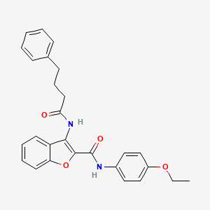 N-(4-ethoxyphenyl)-3-(4-phenylbutanamido)benzofuran-2-carboxamide