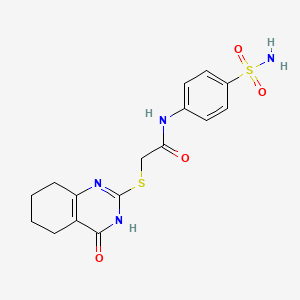 2-[(4-oxo-3,4,5,6,7,8-hexahydroquinazolin-2-yl)sulfanyl]-N-(4-sulfamoylphenyl)acetamide