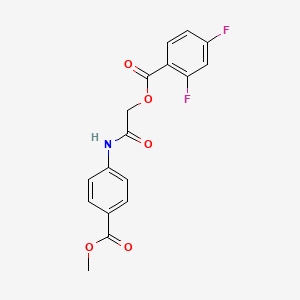 molecular formula C17H13F2NO5 B2987518 [2-(4-Methoxycarbonylanilino)-2-oxoethyl] 2,4-difluorobenzoate CAS No. 876532-36-4