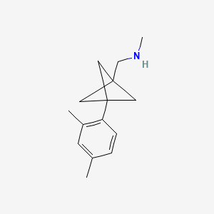 molecular formula C15H21N B2987521 1-[3-(2,4-Dimethylphenyl)-1-bicyclo[1.1.1]pentanyl]-N-methylmethanamine CAS No. 2287342-22-5