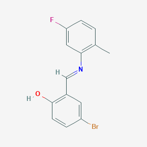 4-bromo-2-{(E)-[(5-fluoro-2-methylphenyl)imino]methyl}phenol