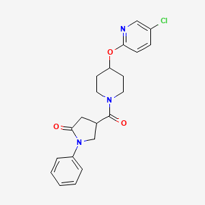 4-(4-((5-Chloropyridin-2-yl)oxy)piperidine-1-carbonyl)-1-phenylpyrrolidin-2-one