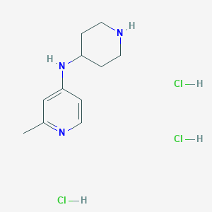 molecular formula C11H20Cl3N3 B2987527 2-甲基-N-(哌啶-4-基)吡啶-4-胺三盐酸盐 CAS No. 1713160-76-9