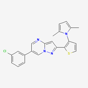 6-(3-chlorophenyl)-2-[3-(2,5-dimethyl-1H-pyrrol-1-yl)-2-thienyl]pyrazolo[1,5-a]pyrimidine